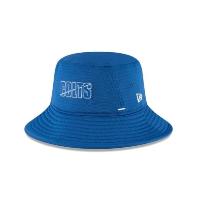 Blue Indianapolis Colts Hat - New Era NFL Official Summer Sideline Stretch Bucket Hat USA5017284